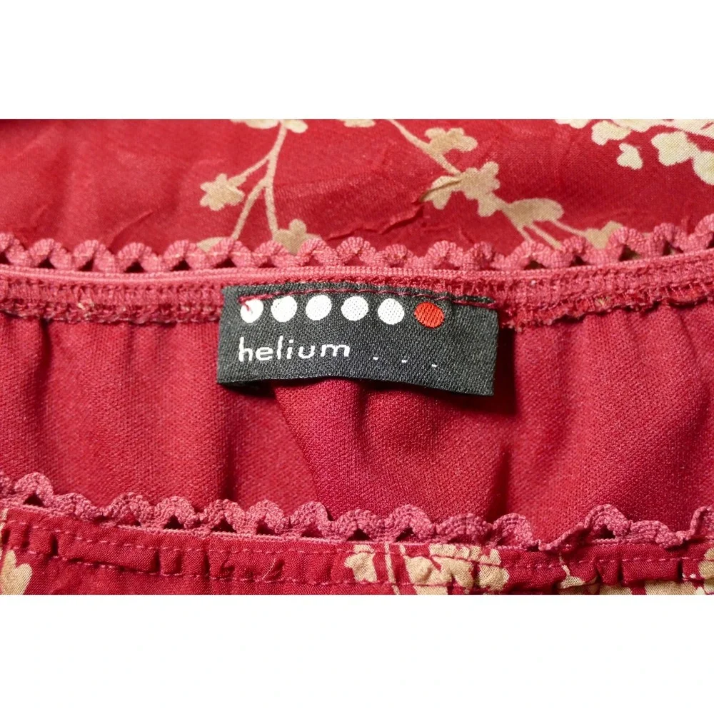 VTG Helium Y2K Fairy Grunge Whimsigoth Midi Skirt Size XS Floral Asian Inspired